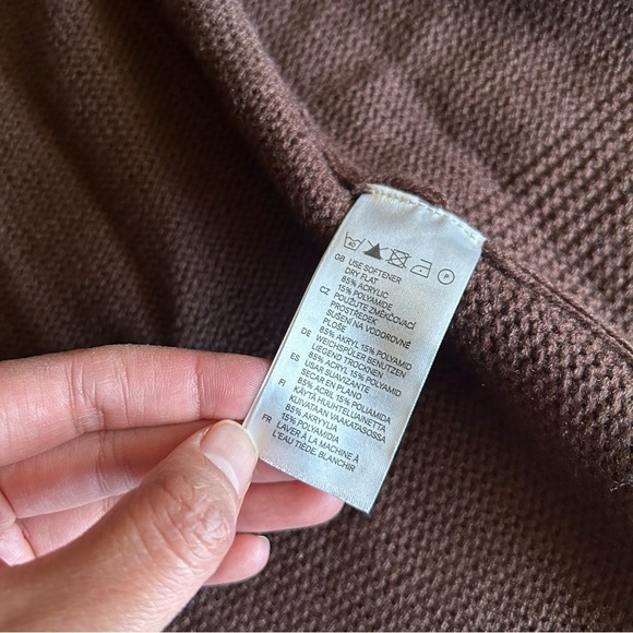 NWT H&M Brown Belted Wrap Jacket Coat Medium - Picture 3 of 8